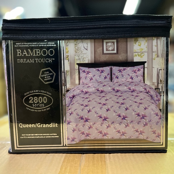 Luxury 4 Piece Queen Size Bamboo Bed Sheet - Picture 1 of 2
